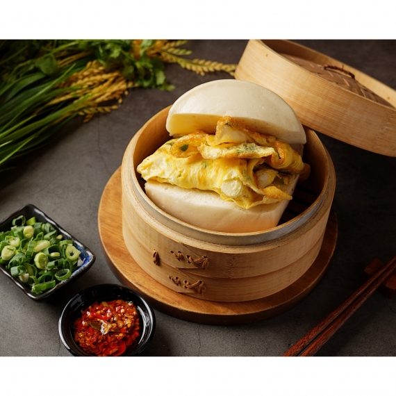 手工饅頭加蔥蛋